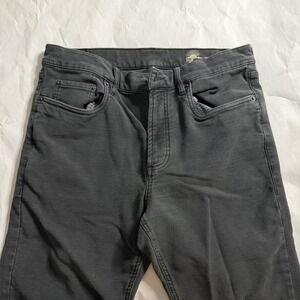 Faherty Brand Mens Charcoal Grey Straight Stretch Leg Terry Jeans Size 31x30